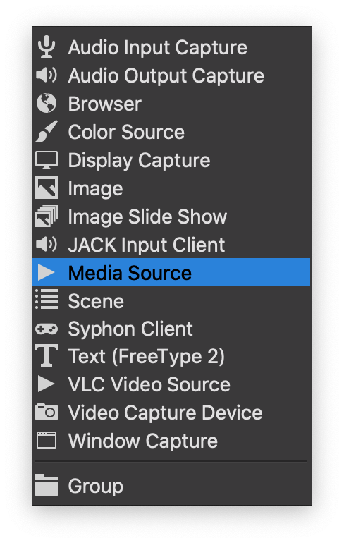 Media Source Option