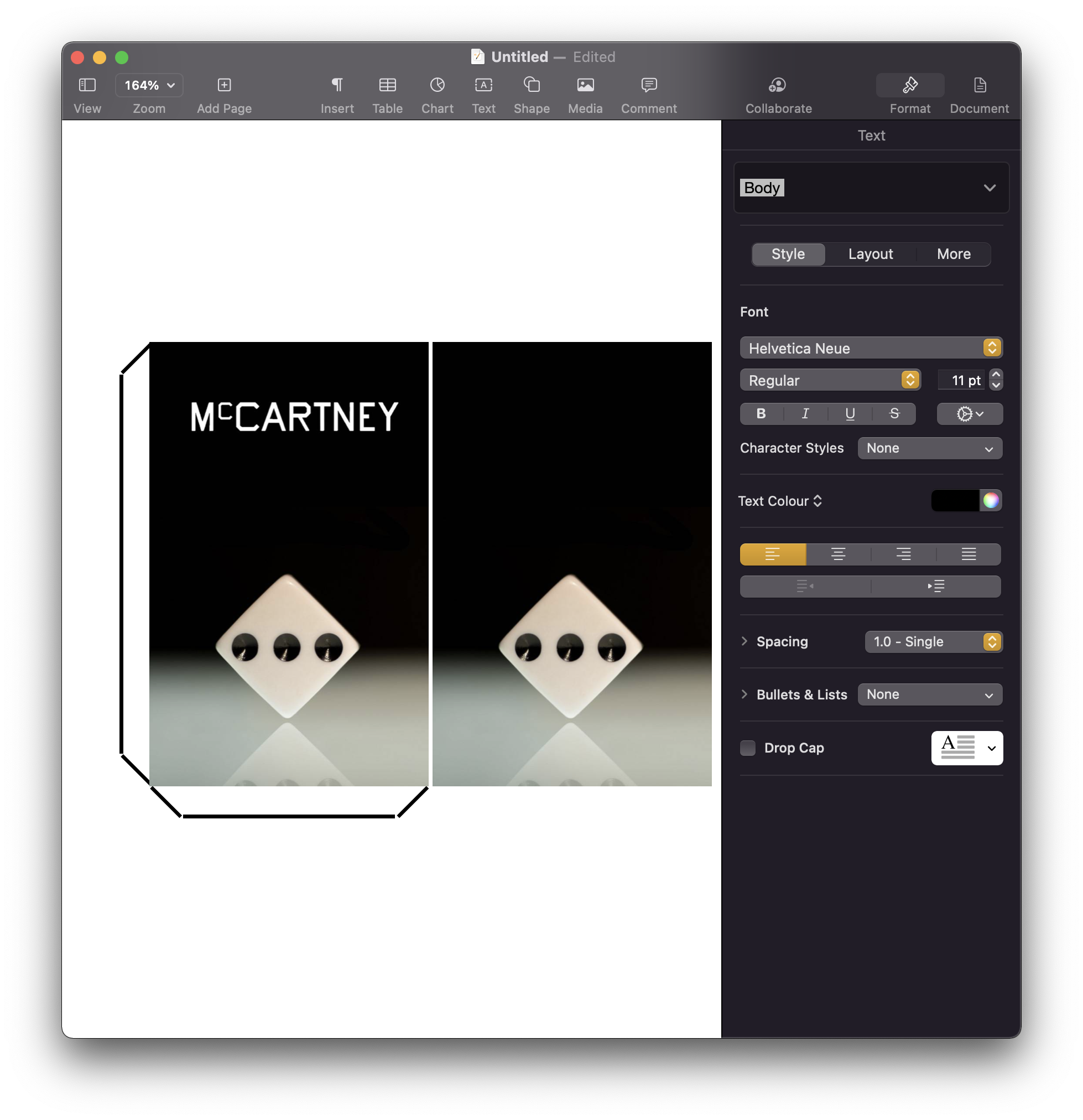 Screenshot of Design for McCartney III