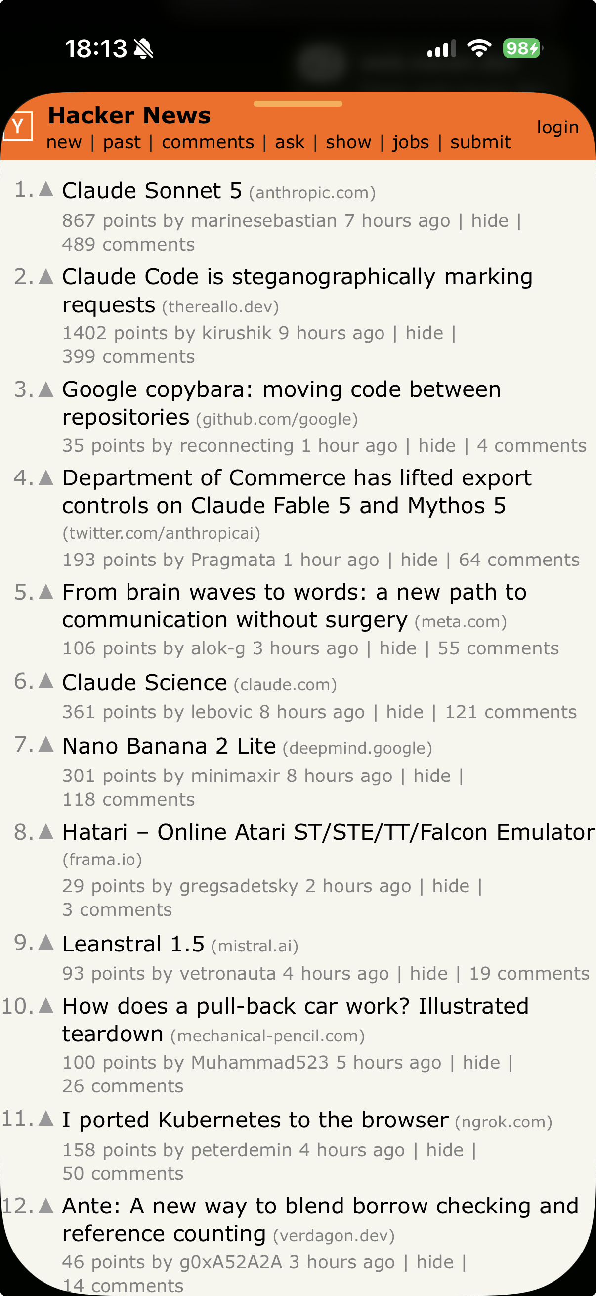 Hacker News Payload