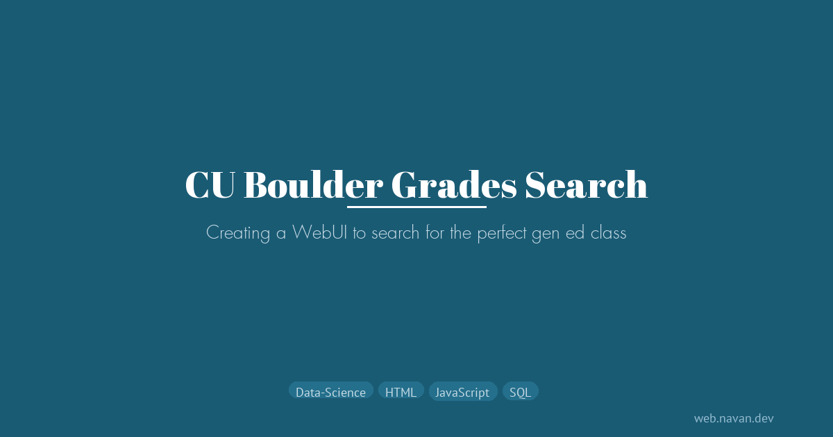 CU Boulder Grades Search