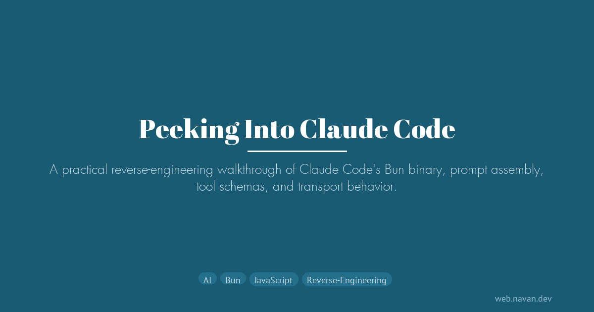 Peeking Into Claude Code